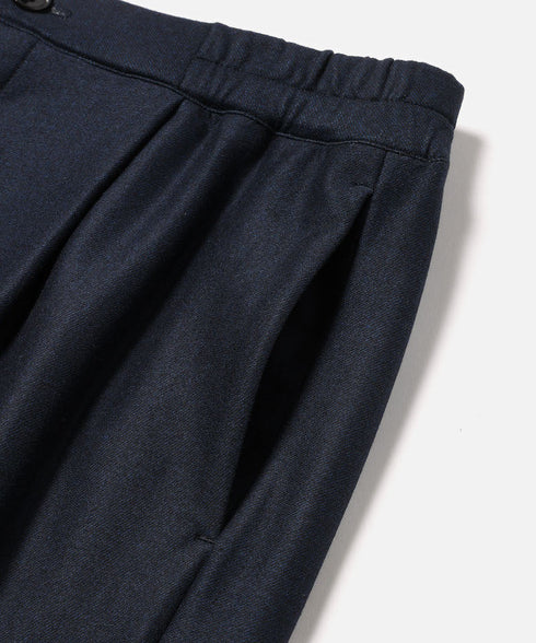 MR.OLIVE / COMFORTABLE STRETCH BRUSHED CLOTH / WIDE TAPERED EASY PANTS ミスターオリーブ/コンフォータブル ストレッチクロス/ワイドテーパードイージーパンツ
